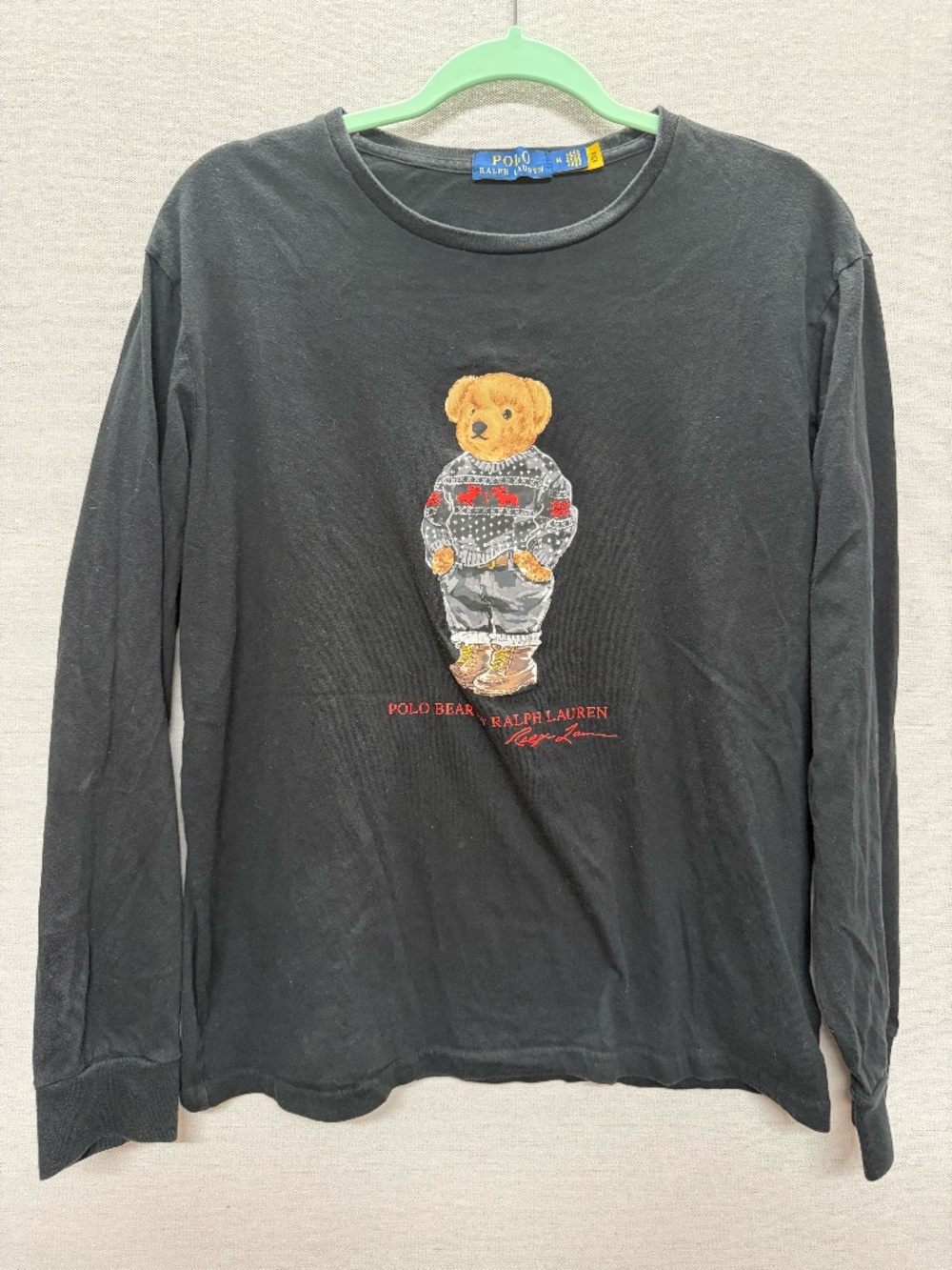 Polo Ralph Lauren Winter Polo Bear Long Sleeve T-shirt - size M